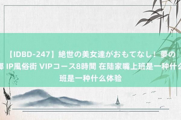 【IDBD-247】絶世の美女達がおもてなし！夢の桃源郷 IP風俗街 VIPコース8時間 在陆家嘴上班是一种什么体验