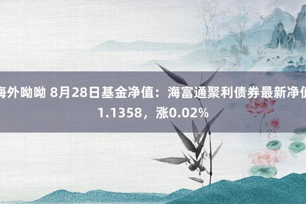 海外呦呦 8月28日基金净值：海富通聚利债券最新净值1.1358，涨0.02%