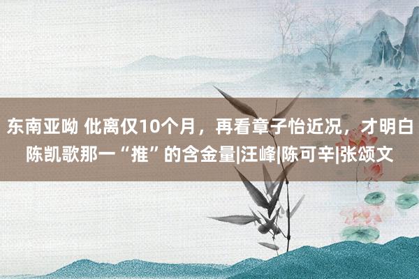 东南亚呦 仳离仅10个月，再看章子怡近况，才明白陈凯歌那一“推”的含金量|汪峰|陈可辛|张颂文