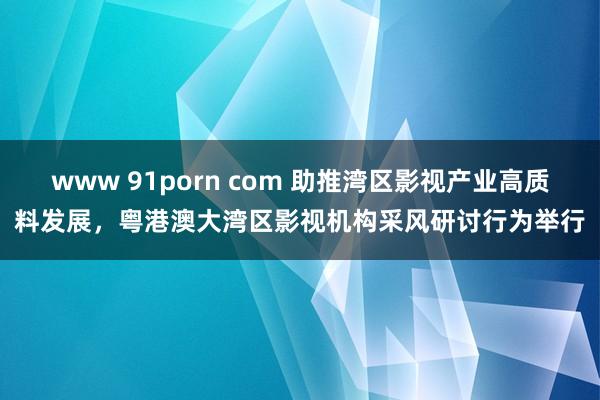 www 91porn com 助推湾区影视产业高质料发展，粤港澳大湾区影视机构采风研讨行为举行